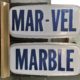 The newly acquired Mar-Vel Marble Sign